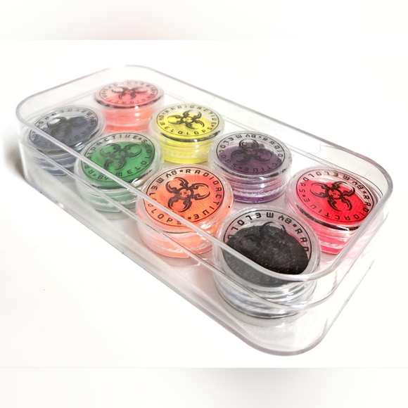 By Melolops Radioactive Face and Body Mini Water Ink Set 8 Neon UV Shades NIB - Picture 7 of 15